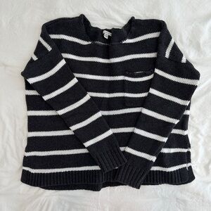 Striped Black and White Women's Sweater
